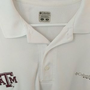 Men's Columbia Polo A&M XL white